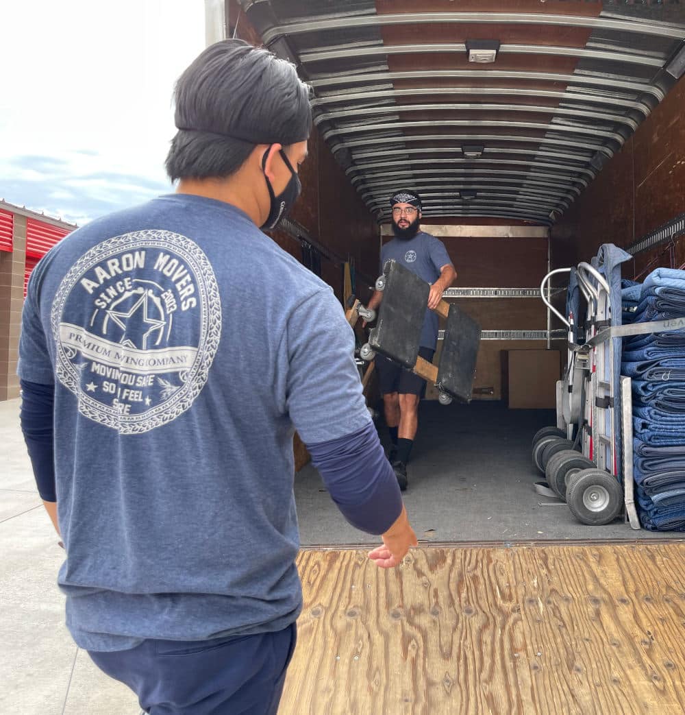 aaron movers preparing truck